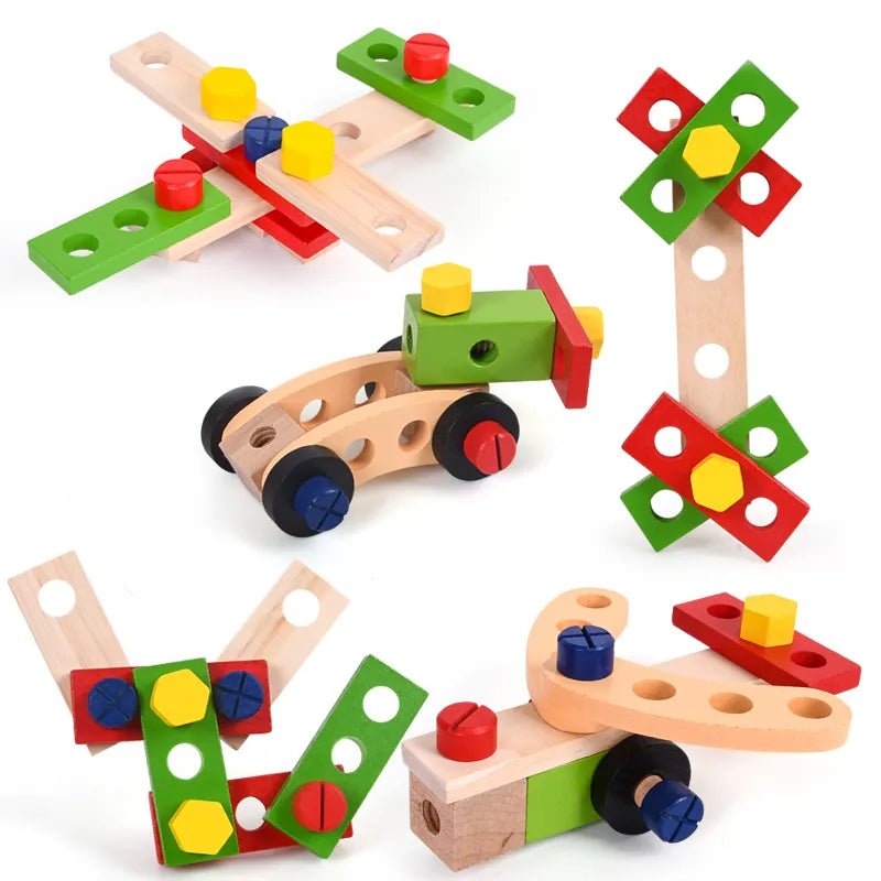 Boîte à outils en bois - des jouets pour bebe